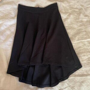 Black Devlin high-low midi skirt